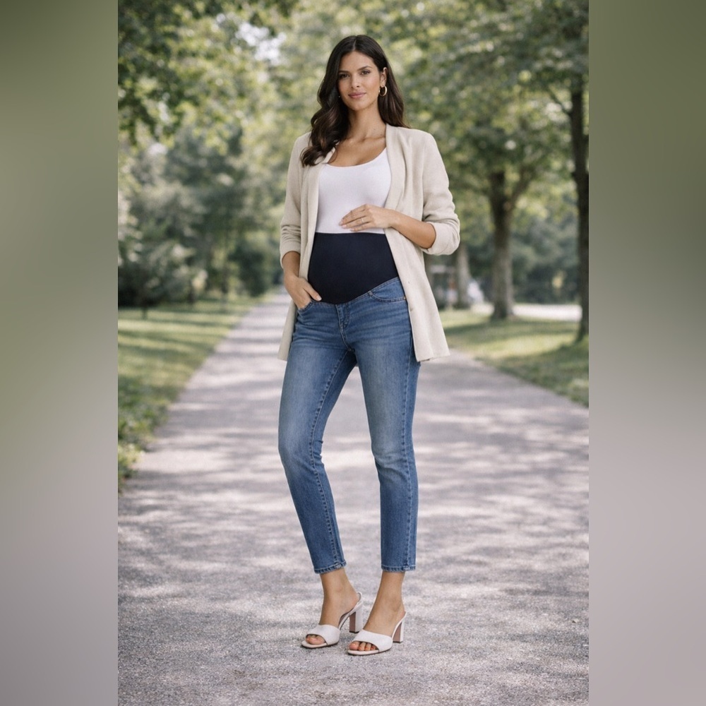 Isabel Maternity Skinny Jeans Size 2 Over Belly Jegging Stretch Denim